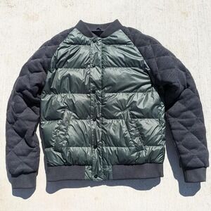 The North Face Men's Brighton Down Puffer Bomber Jacket Men's Medium Green